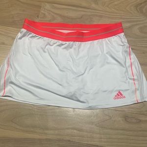 Adidas Adizero Tennis Skort White with Neon Orange Details Pickleball